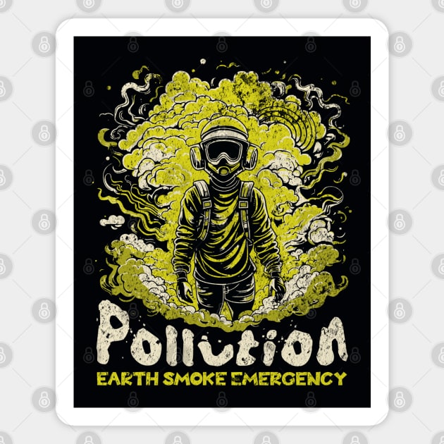 Earth Pollution Emergency Magnet by HolidayBug